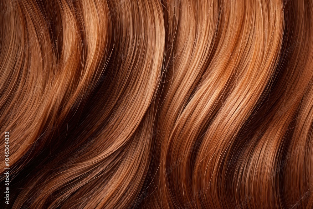 Fototapeta premium Silky brown hair texture backgrounds accessories full frame.