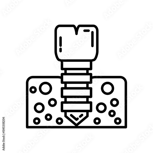 Bio Material Outline Icon, Vector illustration