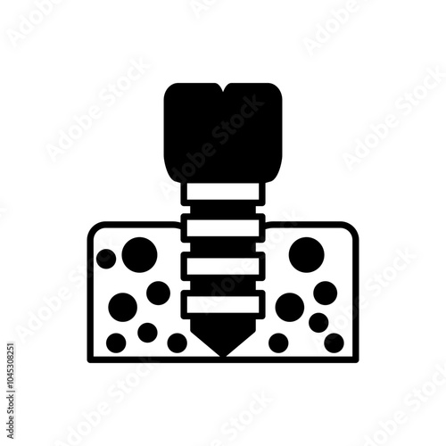Bio Material Glyph Icon, Vector illustration
