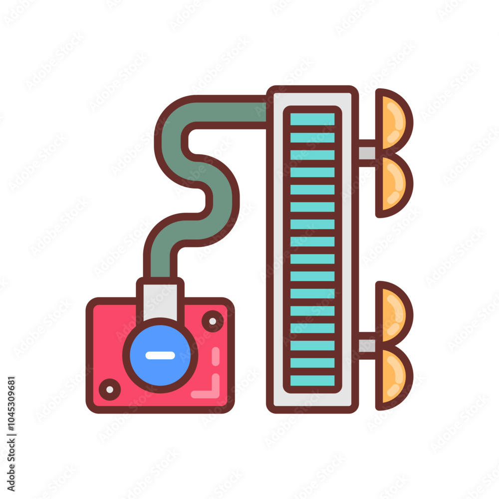 Nano Scale Cooling Filled Icons , Vector illustration Nano Scale Cooling Filled Icons , Vector illustration
