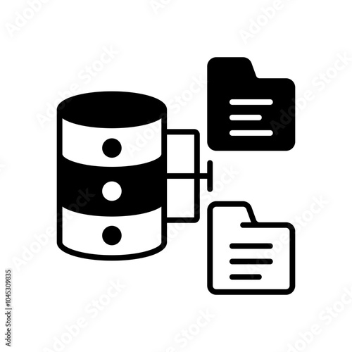 High Density Storage Glyph Icon, Vector illustration