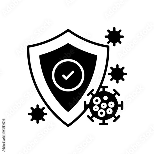 Nano Defense System Glyph Icon, Vector illustration