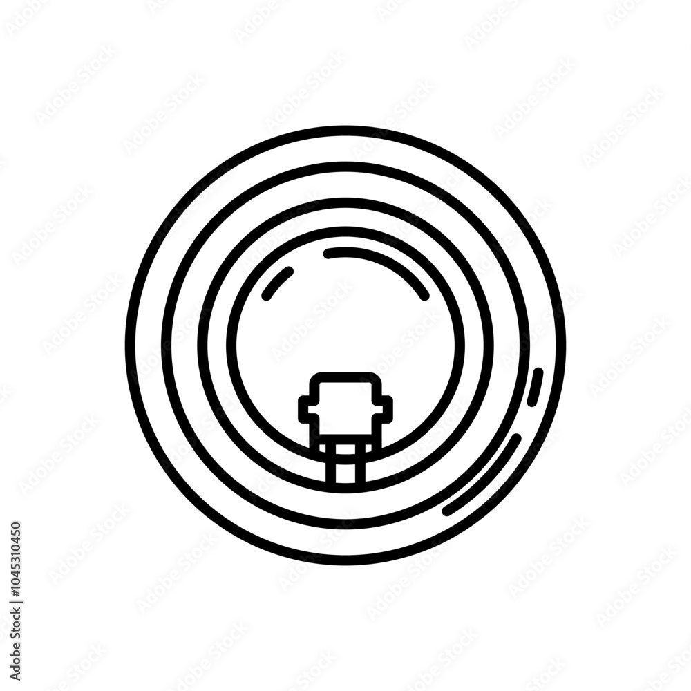 Eye Contact Lens Outline Icon, Vector illustration Eye Contact Lens Outline Icon, Vector illustration