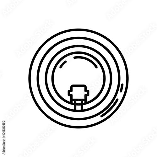 Eye Contact Lens Outline Icon, Vector illustration