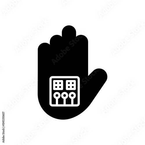 Nanosensors For Wearable Glyph Icon, Vector illustration photo