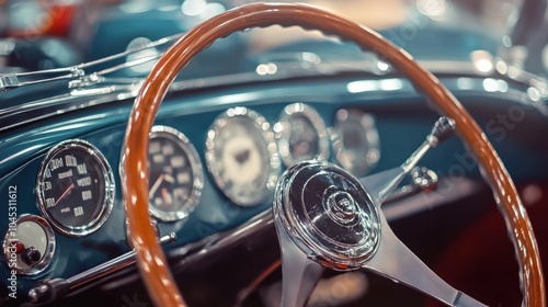 Vintage car manufacturing, using traditional methods alongside modern technology for classic vehicle restoration.