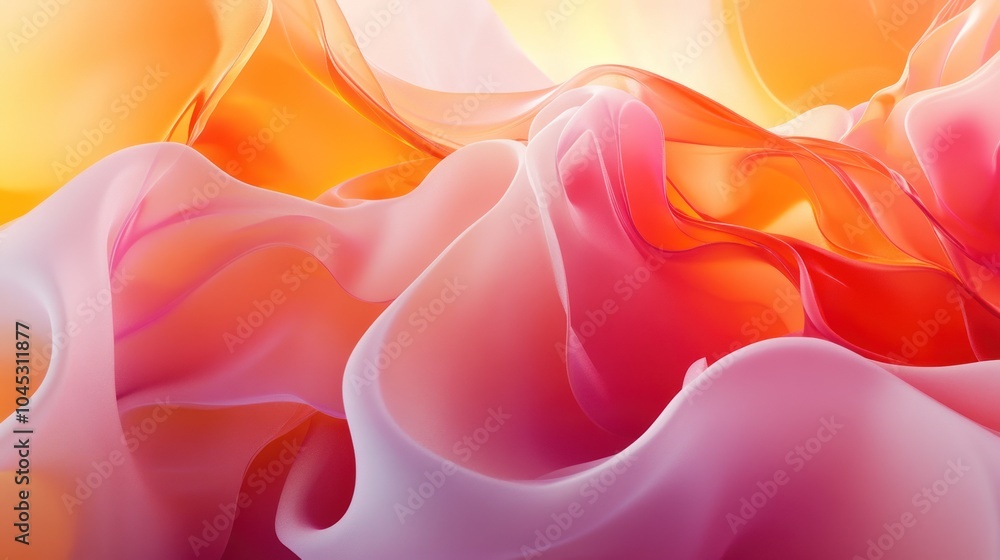 Obraz premium Warm 3D color tones with soft, smooth transitions and rich, inviting hues for a modern, abstract visual.