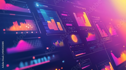 A dynamic presentation board filled with statistics and data about the most viral topics of the week photo