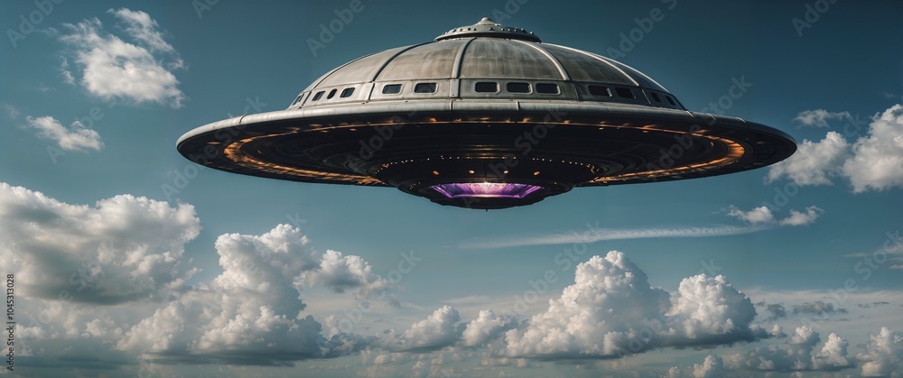 Giant flying saucer in the sky Giant flying saucer in the sky