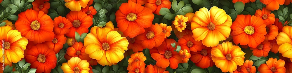 Vibrant Seamless Flower Pattern Design Vibrant Seamless Flower Pattern Design