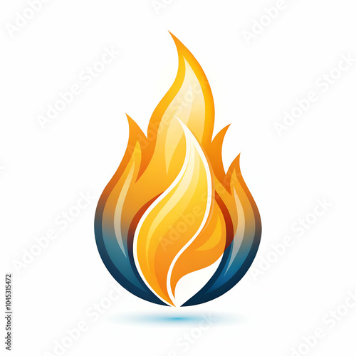 Flame fire icon logo design