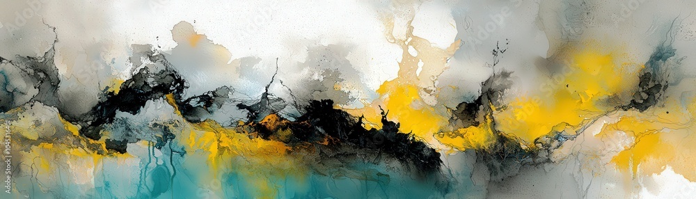 Obraz premium Enchanting Watercolor Abstract Painting with Vibrant Colors