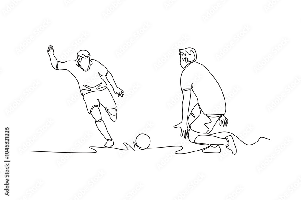 Futsal sports. Sports concept. Single line draw design vector graphic illustration. Futsal sports. Sports concept. Single line draw design vector graphic illustration.