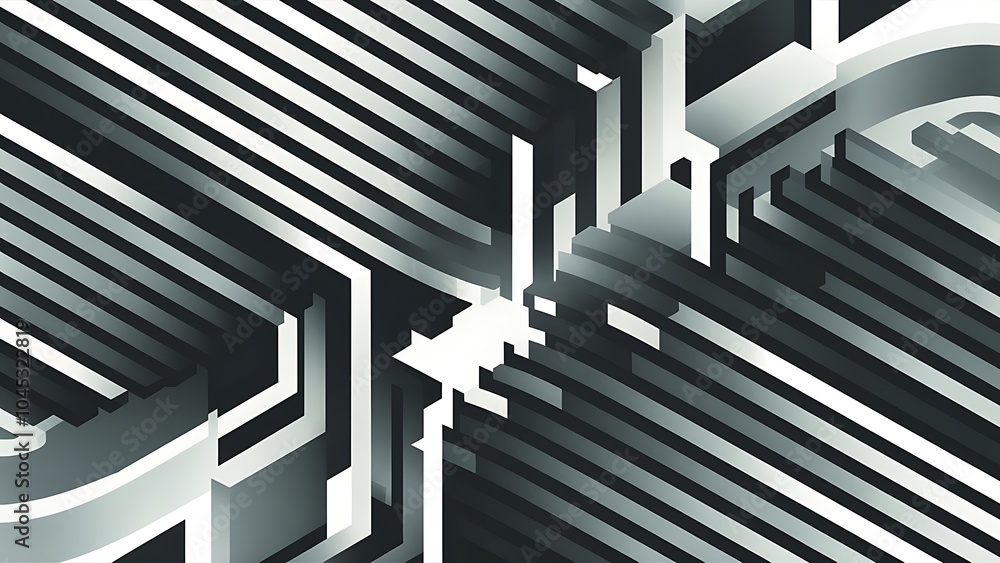 Naklejka premium Abstract white and gray color, modern design stripe background with geometric shape. Vector illustration.