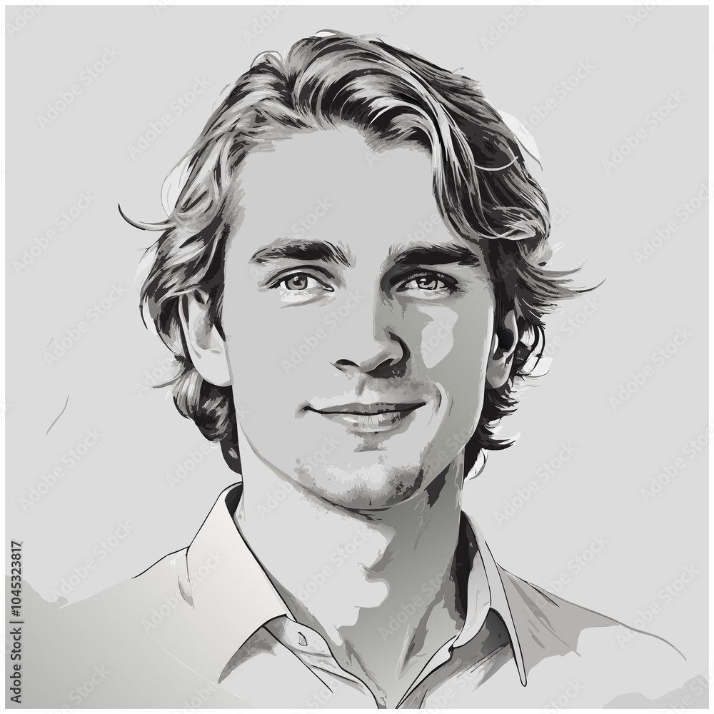 minimalist portrait sketch, generative ai minimalist portrait sketch, generative ai