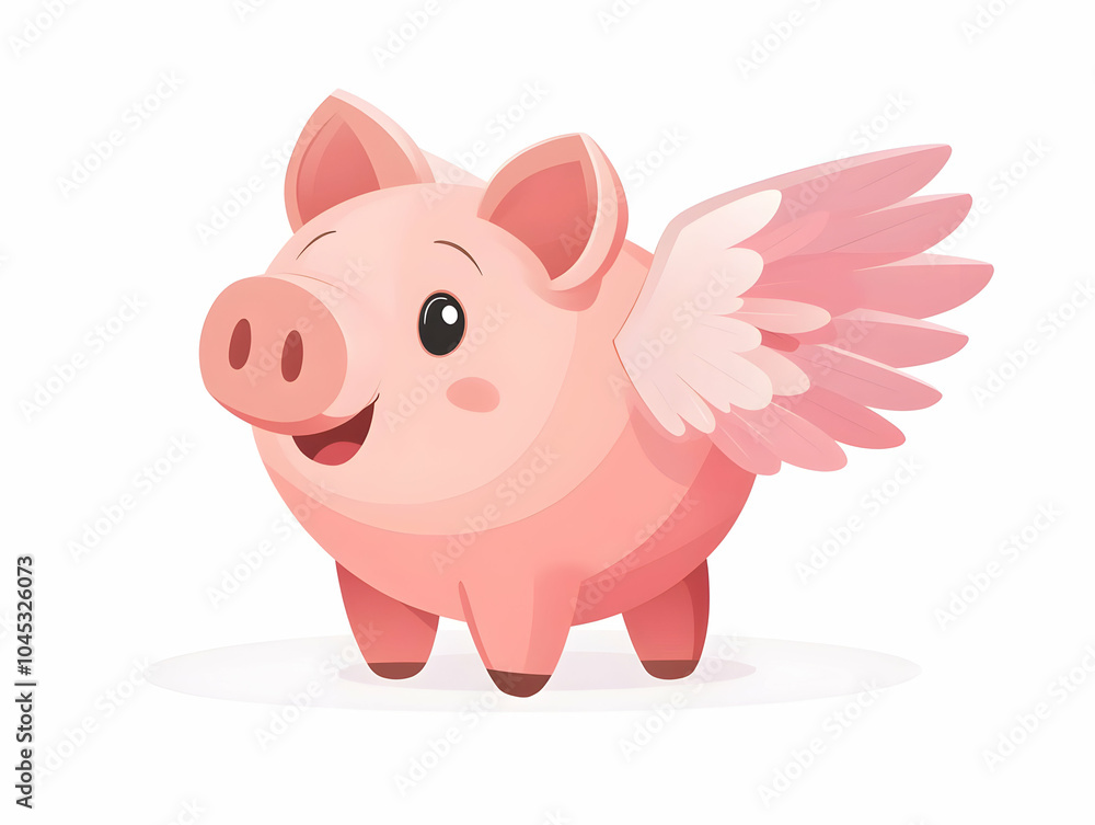Flat Vector Icon Piggy Bank Wings Quick Savings Minimalist Illustration Fast Financial Growth Clean Lines Pastel Colors Infographics Investments Strategies Flat Vector Icon Piggy Bank Wings Quick Savings Minimalist Illustration Fast Financial Growth Clean Lines Pastel Colors Infographics Investments Strategies