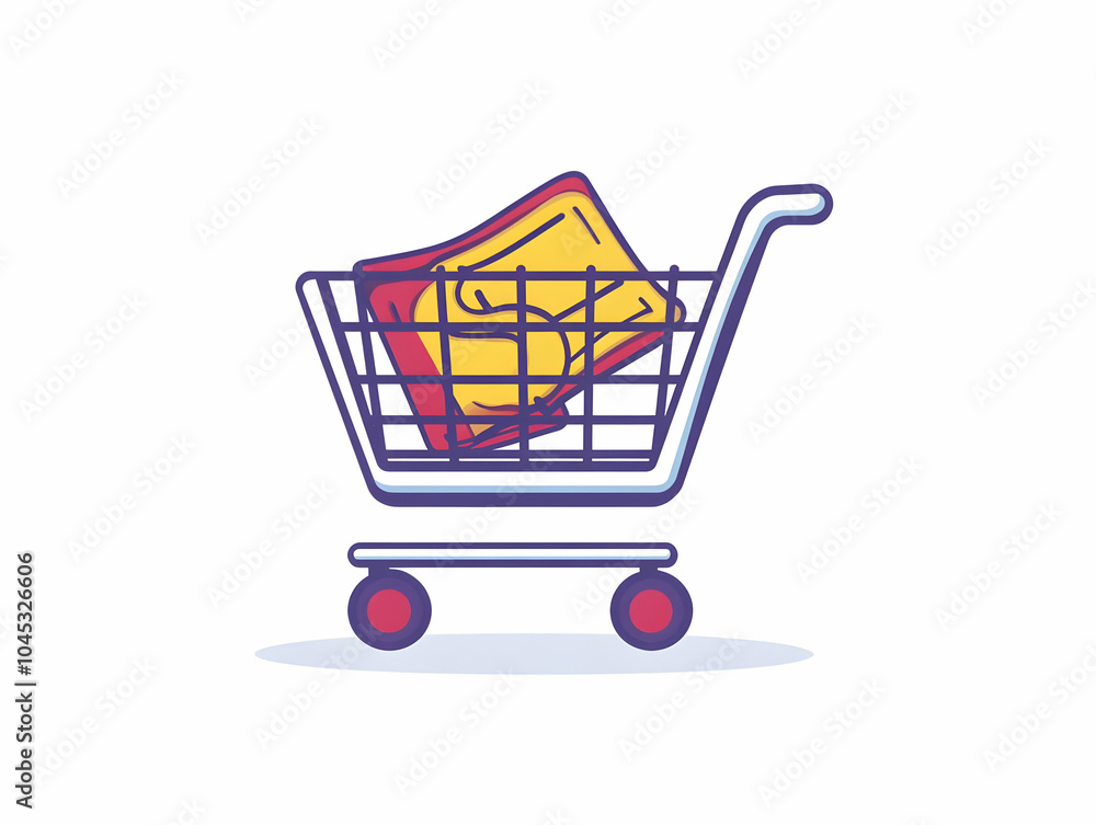 Flat Vector Illustration Shopping Cart Dollar Sign Profitable Sales Crisp Lines Vibrant Colors Revenue Generation Successful Marketing Infographic Design Flat Vector Illustration Shopping Cart Dollar Sign Profitable Sales Crisp Lines Vibrant Colors Revenue Generation Successful Marketing Infographic Design