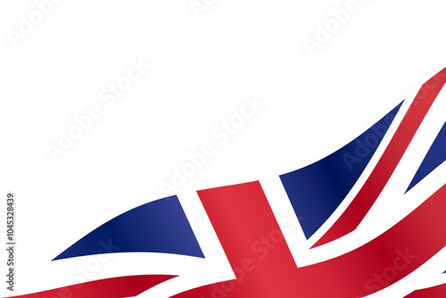 Union Jack flag background waving UK flag illustration clipart png 300dpi element for decoration ceremony.