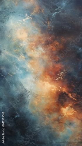 Galaxy astronomy painting nebula.