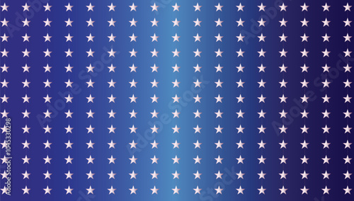American patriotic seamless pattern. USA traditional backdrop. White stars on blue background