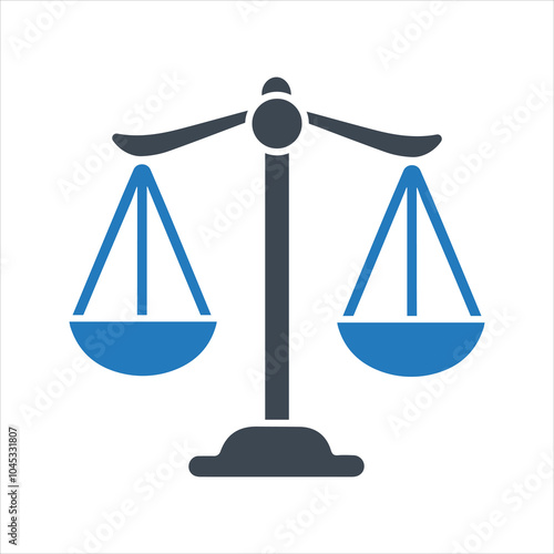 Scale icon. Symbol of law and justice icon