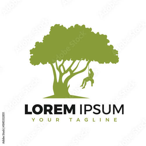 tree climber, lumberjack logo vector illustration, suitable for logos, walls, backgrounds etc