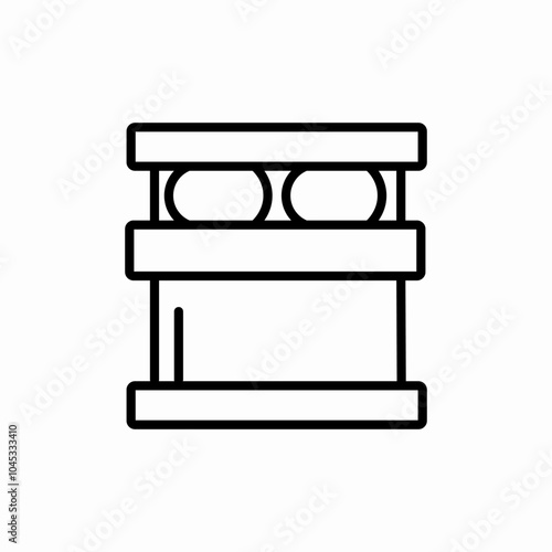 double bed icon sign vector