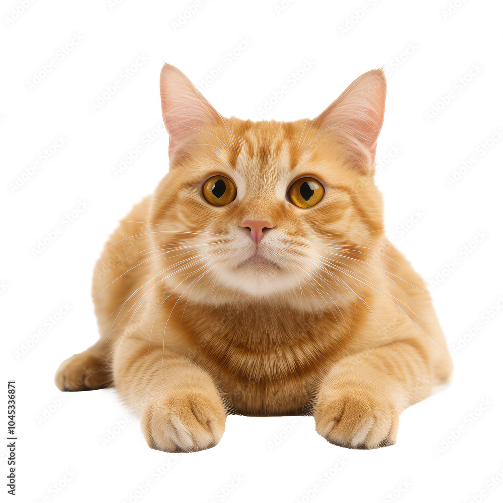 Obraz premium cute cat looking isolated on white