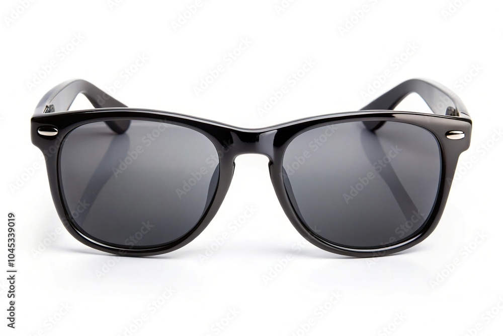 Classic black sunglasses silhouette isolated on white background Classic black sunglasses silhouette isolated on white background