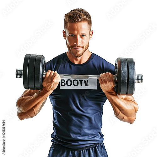 man lifting weights