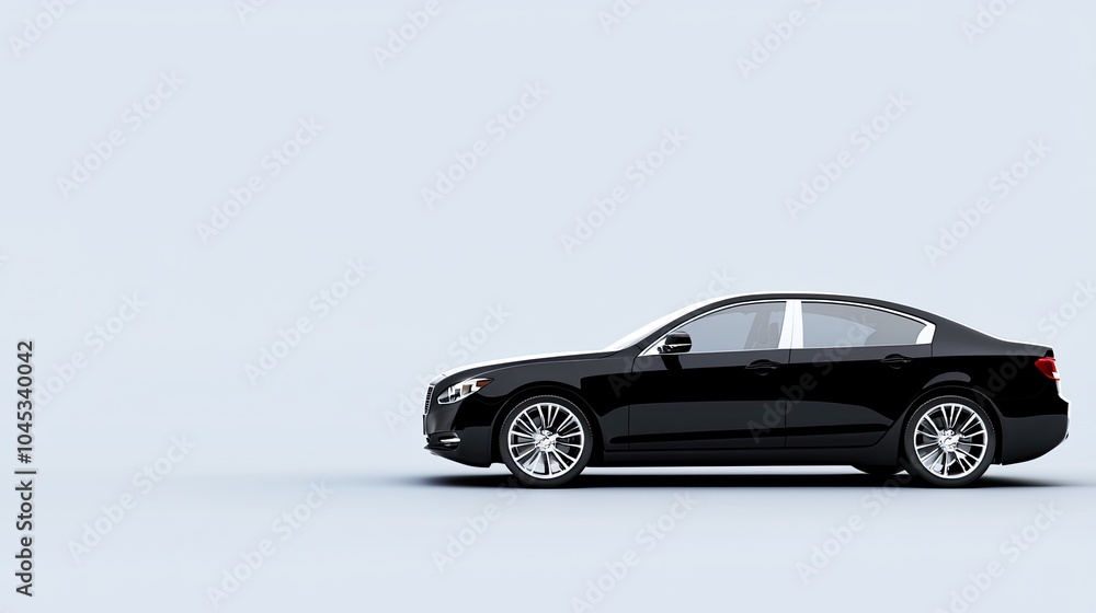 Fototapeta premium Sleek Black Luxury Sedan