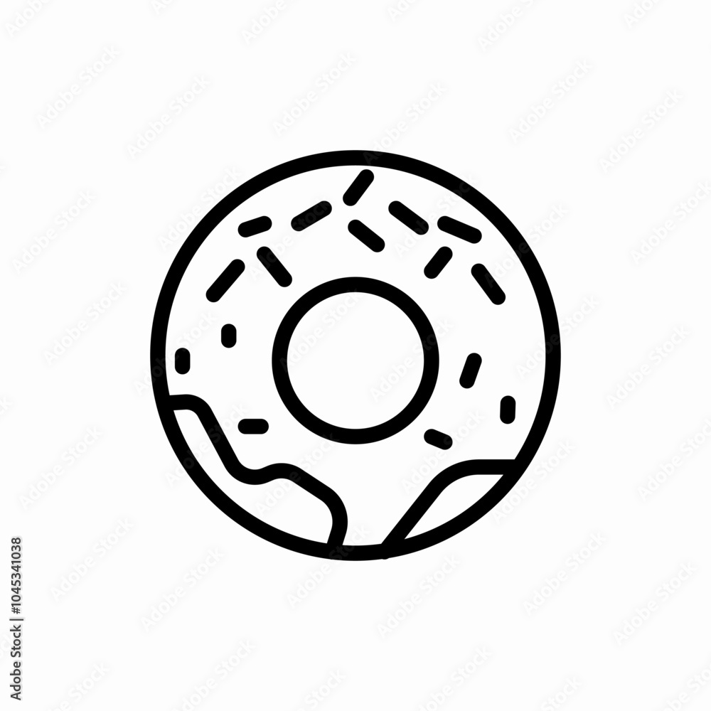 yummy donut icon sign vector yummy donut icon sign vector