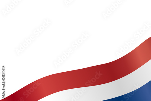 Flag of Netherlands background waving flag gradient texture vector illustration clipart for decoration ceremony. Shiny silk 3D Dutch flag png 300dpi.