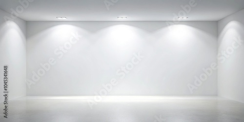 Wallpaper Mural Clean and bright minimalist white background with strong illumination Torontodigital.ca