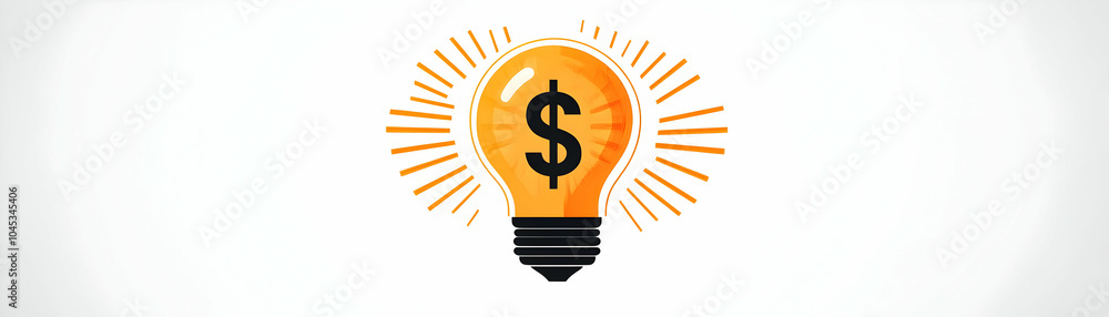 Lightbulb Dollar Sign Icon Vector Profit Ideas Minimalistic Bright Colors White Background Infographic Innovation Financial Success Lightbulb Dollar Sign Icon Vector Profit Ideas Minimalistic Bright Colors White Background Infographic Innovation Financial Success