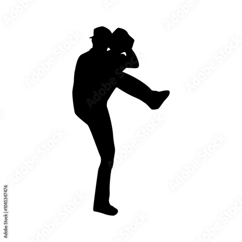 BASEBALL PLAYER SILHOUETTE VECTOR DESIGN 1