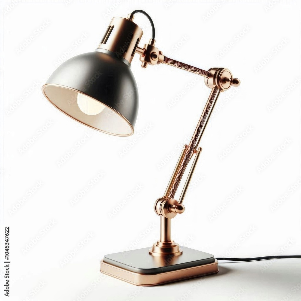 A desk lamp in modern style, serving as a minimalist decorative item for interiors. AI generated. A desk lamp in modern style, serving as a minimalist decorative item for interiors. AI generated.