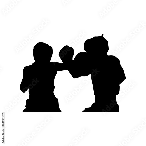 BOXING SILHOUETTE VECTOR DESIGN 1