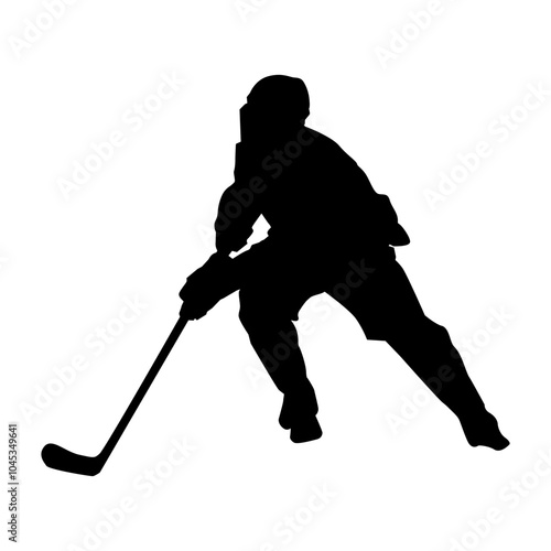 ICE HOCKEY SILHOUETTE VECTOR DESIGN 3