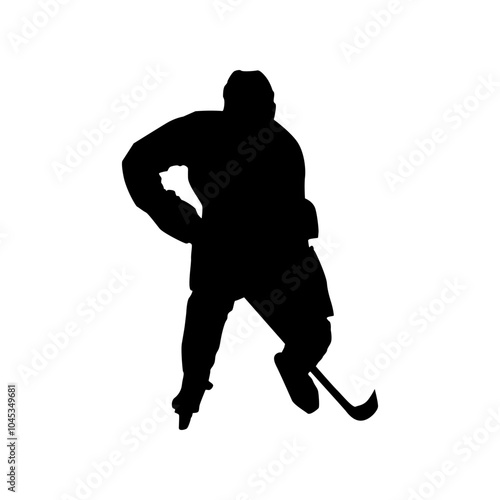 ICE HOCKEY SILHOUETTE VECTOR DESIGN 4