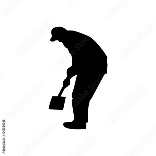JANITOR MAN SILHOUETTE VECTOR DESIGN 2