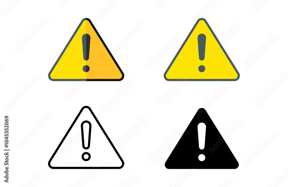Danger triangle icon. Danger triangle icon.
