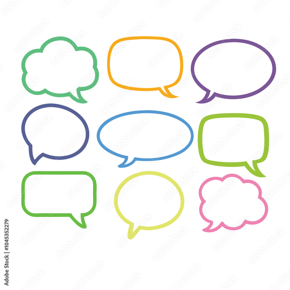 Outline Speech Bubbles and Dialog Boxes Vector Collection for Versatile Use. Outline Speech Bubbles and Dialog Boxes Vector Collection for Versatile Use.