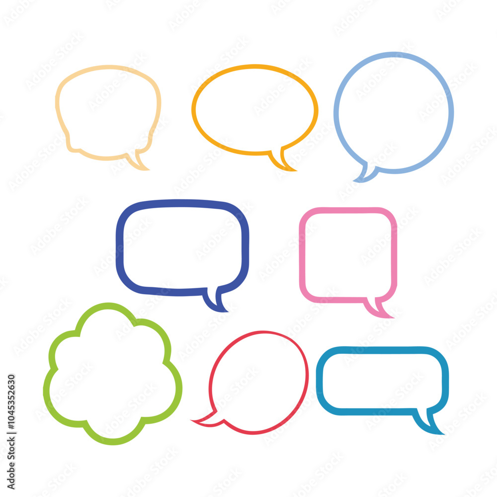 Outline Speech Bubbles and Dialog Boxes Vector Collection for Versatile Use. Outline Speech Bubbles and Dialog Boxes Vector Collection for Versatile Use.