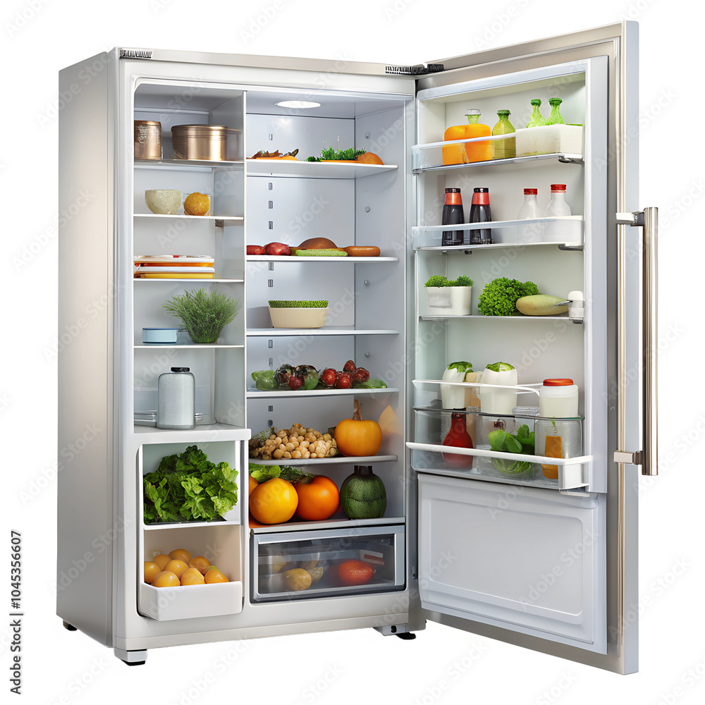 fridge with vegetables