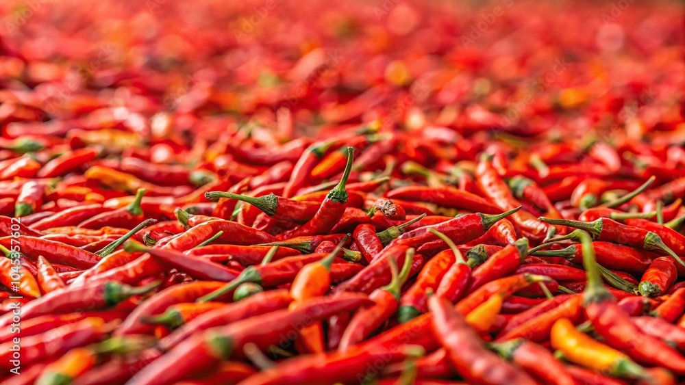Close up shot of various chili peppers on the ground Close up shot of various chili peppers on the ground