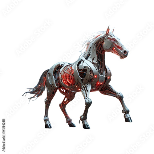 Futuristic robotic horse design png robotic horse on transparent background