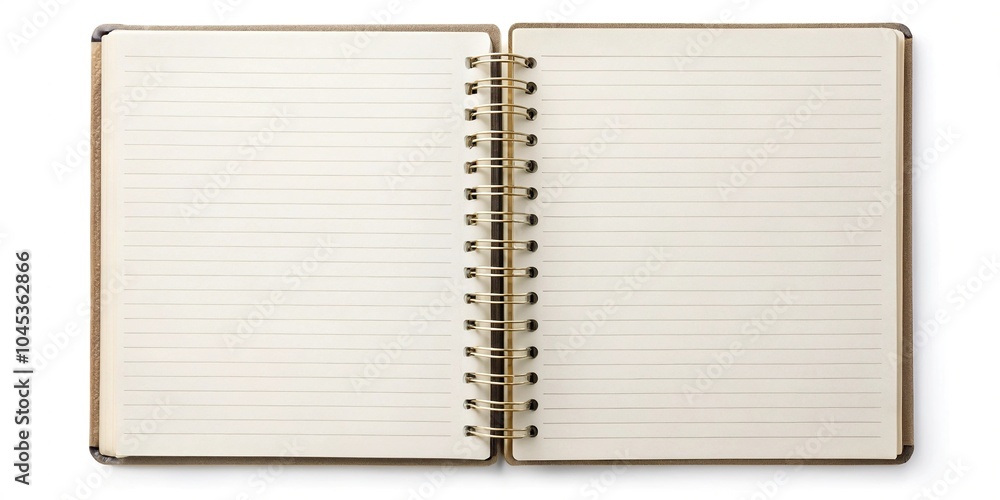 Close-Up Blank open notebook isolated on a white background Close-Up Blank open notebook isolated on a white background