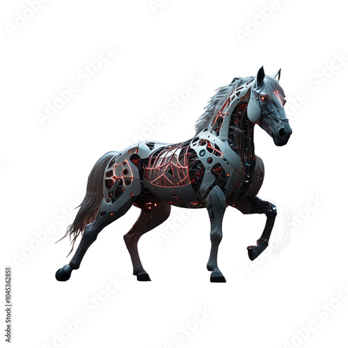 Futuristic robotic horse design png robotic horse on transparent background