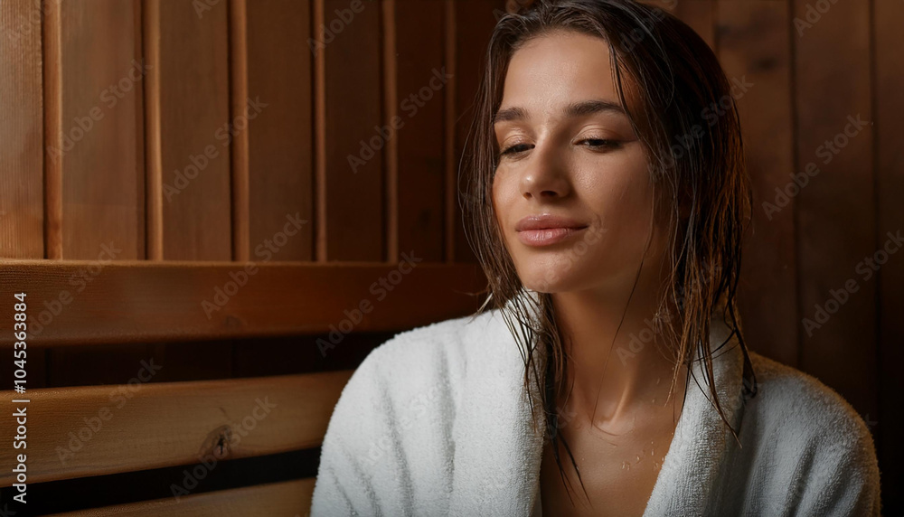 Junge Frau in der Sauna Junge Frau in der Sauna